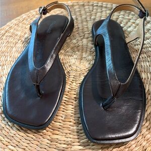 Madewell Dark Brown Leather Sandals